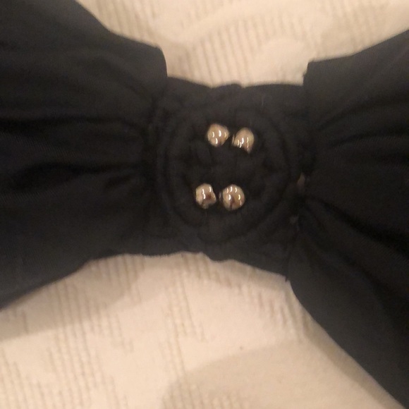 Badgley Mischka black bikini with studded trim. - Picture 8 of 8